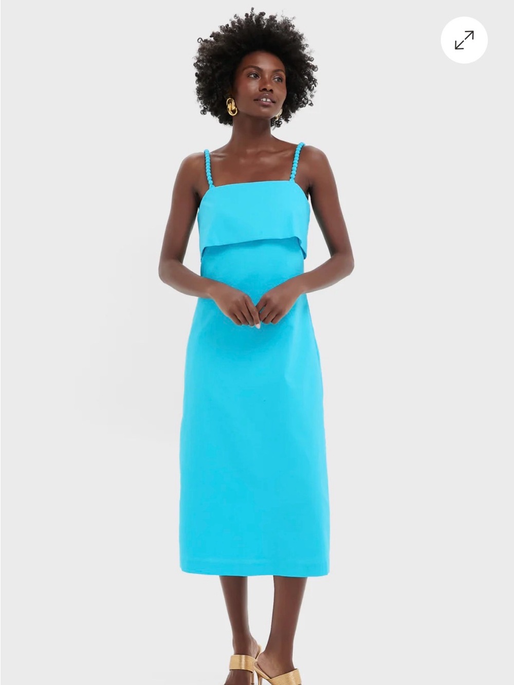 HYACINTH HOUSE
Aqua Linen Azura Midi Dress